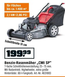 Benzin-Rasenmäher „CMI SP“ bei OBI in Schwerte Benzin-Rasenmäher „CMI SP“ im Angebot bei OBI Schwerte für 199,99 €