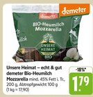 Unsere Heimat – echt & gut demeter Bio-Heumilch Mozzarella im Angebot bei E center in Heilbronn Unsere Heimat – echt & gut demeter Bio-Heumilch Mozzarella Angebote von demeter bei E center Heilbronn für 1,79 €