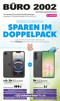 Aktueller BÜRO 2002 UG Bad Freienwalde Prospekt "UNSER MAILIGHT: SPAREN IM DOPPELPACK" mit 8 Seiten