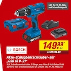 Aktuelles Akku-Schlagbohrschrauber-Set „GSB 18 V-21“ Angebot bei toom Baumarkt in Wuppertal ab 149,99 €