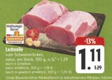 Aktuelle Schweinefleisch Angebote bei E center in Würzburg Aktuelles Lachsrolle vom Schweinerücken Angebot bei E center in Würzburg ab 1,11 €