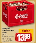 Premium Czech Lager Angebote von Budweiser bei REWE Bergneustadt für 13,99 €