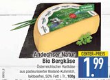 Bio Bergkäse von Andechser Natur im aktuellen EDEKA Prospekt für 1,99 €