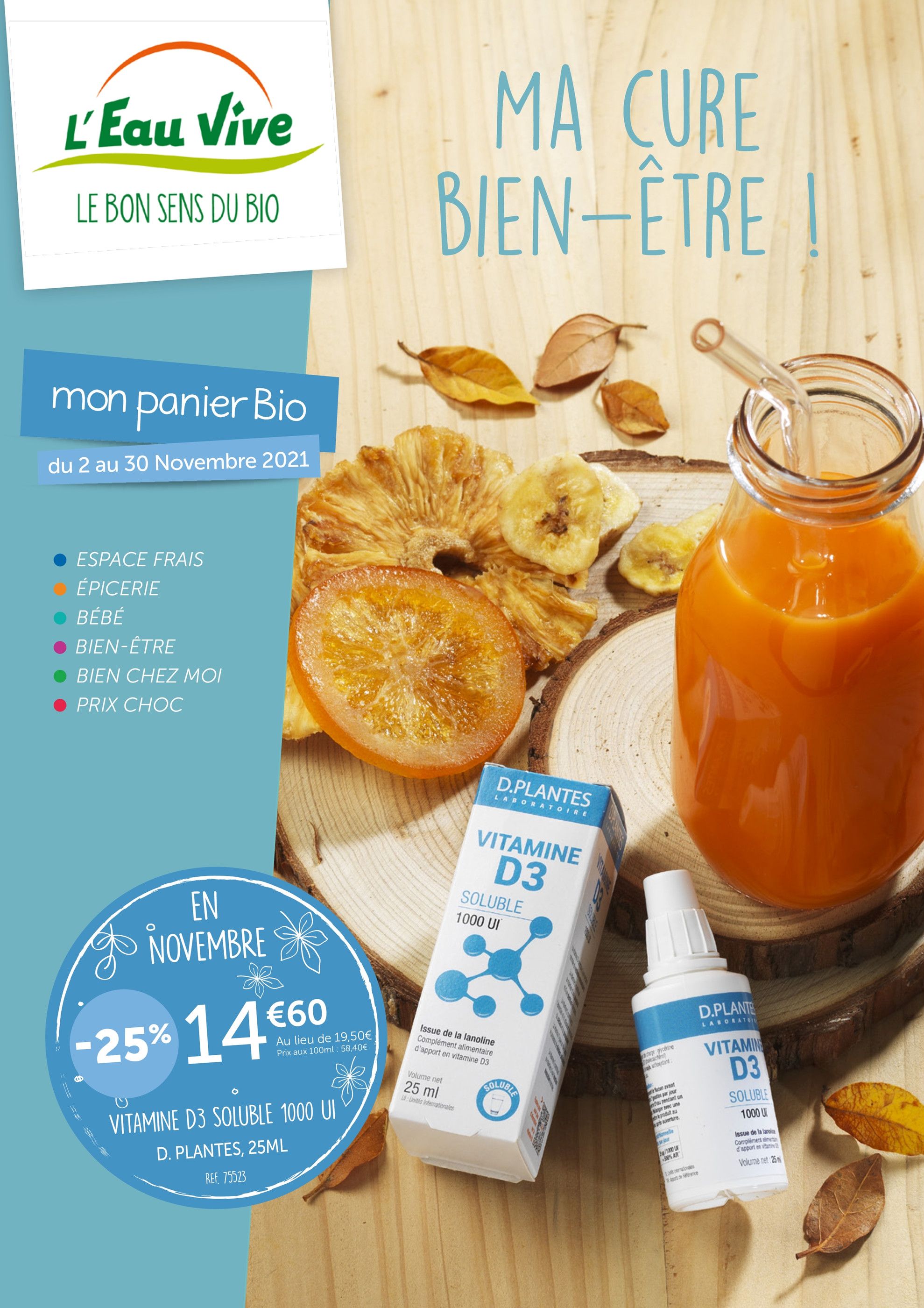Catalogue L'Eau Vive à Bonneuil-sur-Marne, avec 16 pages Prospectus L'Eau Vive à Bonneuil-sur-Marne, "Ma cure bien-être !", 16 pages, 02/11/2021 - 30/11/2021