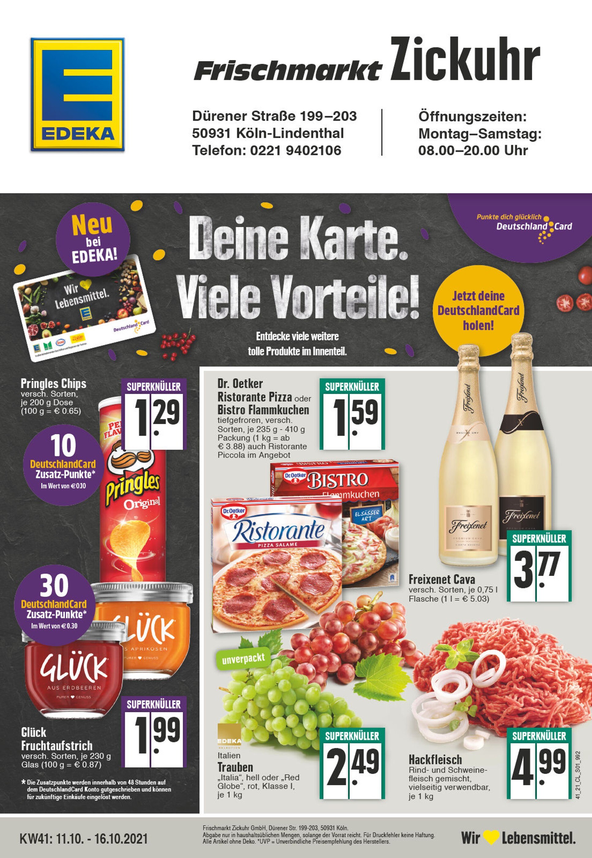 EDEKA Prospekt für Köln mit 24 Seiten EDEKA Prospekt für Köln: "Aktuelle Angebote", 24 Seiten, 11.10.2021 - 16.10.2021