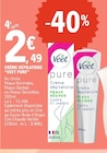 Crème dépilatoire - VEET PURE en promo chez E.Leclerc Tours à 2,49 €