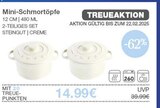 Mini-Schmortöpfe Angebote von CREME bei diska Plauen für 14,99 €