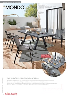 Tisch im Möbel Martin Prospekt "Wohnfühl-Ideen für Balkon und Garten!" mit 48 Seiten (Darmstadt)