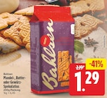 Mandel-, Butter- oder Gewürz-Spekulatius von Bahlsen für 1,29 € bei EDEKA im Angebot Mandel-, Butter- oder Gewürz-Spekulatius von Bahlsen im aktuellen EDEKA Prospekt