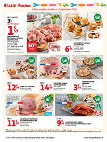 Promotion Steak Haché Boeuf dans le prospectus Auchan Hypermarché, valable du 08/09/2026 au 20/09/2026 Promo Steak Haché Boeuf dans le catalogue Auchan Hypermarché du moment à la page 38
