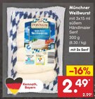 Aktuelle Weißwurst Angebote bei Netto Marken-Discount in Ingolstadt Aktuelles Münchner Weißwurst Angebot bei Netto Marken-Discount in Ingolstadt ab 2,49 €