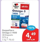Omega-3 1400 von Doppelherz für 4,49 € bei budni im Angebot Omega-3 1400 von Doppelherz im aktuellen budni Prospekt