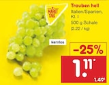 Netto Marken-Discount Blaustein - Trauben hell Angebot im Prospekt Trauben hell bei Netto Marken-Discount im Blaustein Prospekt für 1,11 €
