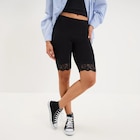 Short cycliste à dentelle noir femme - La Halle Short cycliste à dentelle noir femme à 7,99 € dans le catalogue La Halle