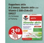 A-Z Immun, Abwehr aktiv oder Vitamin C 500+Zink+D3 DIRECT von Doppelherz aktiv im aktuellen V-Markt Prospekt für 3,49 €