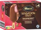 4 BÂTONNETS DOUBLE ENROBAGE - MUCCI en promo à 2,99 € chez Aldi 4 BÂTONNETS DOUBLE ENROBAGE - MUCCI dans le catalogue Aldi