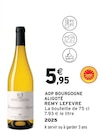 AOP Bourgogne Aligoté - Rémy REMY LEFEVRE en promo chez Intermarché Super AOP Bourgogne Aligoté - Rémy REMY LEFEVRE dans le catalogue Intermarché Super
