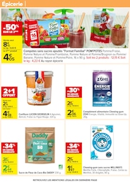 Prix et réduction Pom'potes dans le prospectus Carrefour en cours Offre Pom'potes dans le catalogue Carrefour du moment à la page 50