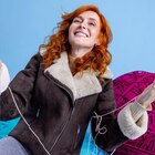 Veste col aviateur zippée doublée marron foncé femme - La Halle Veste col aviateur zippée doublée marron foncé femme à 34,99 € dans le catalogue La Halle