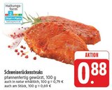 Aktuelle Steak Angebote bei E center in Jena Aktuelles Schweinerückensteaks pfannenfertig gewürzt Angebot bei E center in Jena ab 0,69 €