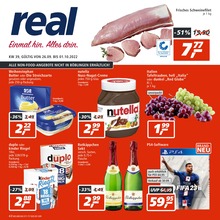Real Prospekt für Karlsruhe mit 24 Seiten Real Prospekt für Karlsruhe: "Aktuelle Angebote", 24 Seiten, 26.09.2022 - 01.10.2022