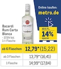 Rum Carta Blanca Angebote von Bacardi bei Metro Kamen für 15,22 €