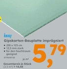 Gipskarton-Bauplatte imprägniert Angebote von Knauf bei Globus-Baumarkt Gifhorn für 5,79 €