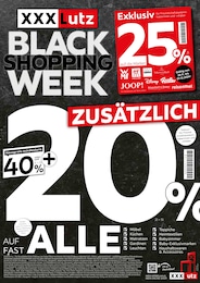 XXXLutz Möbelhäuser Prospekt: "BLACK WEEK SHOPPING", 1 Seite, 25.11.2024 - 30.11.2024