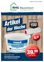 Aktueller RHG Baucentrum Baumärkte Prospekt in Bad Schlema und Umgebung, "Artikel der Woche" mit 1 Seite, 02.02.2026 - 07.02.2026