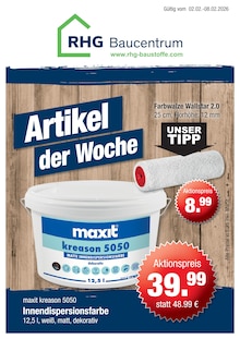 RHG Baucentrum Prospekt Artikel der Woche mit 1 Seite