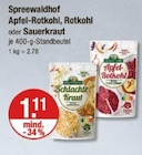 Aktuelles Apfel-Rotkohl, Rotkohl oder Sauerkraut Angebot bei V-Markt in Augsburg ab 1,11 €