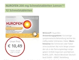 NUROFEN 200 mg Schmelztabletten Lemon bei LINDA Premiumapotheke im Nordenham Prospekt für 10,49 €
