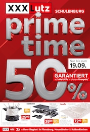 XXXLutz Möbelhäuser Prospekt "prime time 50%" für Schleswig, 16 Seiten, 09.09.2024 - 22.09.2024