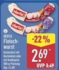 Fleischwurst Geräuchert mit Buchenholz im ALDI Nord Prospekt Fleischwurst Geräuchert mit Buchenholz von Herta im aktuellen ALDI Nord Prospekt für 2,69 €