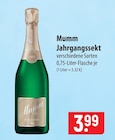 Jahrgangssekt im Angebot bei famila Nordost in Langenhagen Jahrgangssekt Angebote von Mumm bei famila Nordost Langenhagen für 3,99 €