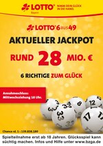 LOTTO Bayern Prospekt für Vilshofen mit 2 Seiten LOTTO Bayern Prospekt für Vilshofen: "Aktueller Jackpot rund 28 Mio. €", 2 Seiten, 02.06.2020 - 03.06.2020