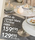 Bout de canapé blanc Chrome - CADES en promo chez Ambiance & Styles Vitré à 159,95 €