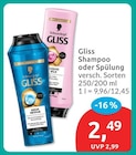 Gliss Shampoo oder Spülung Angebote von Schwarzkopf bei budni Stade für 2,49 €
