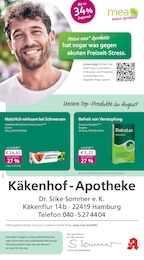 Apotheken Prospekt von mea - meine apotheke Norderstedt mea - meine apotheke Prospekt: "Unsere August-Angebote", 4 Seiten, 01.08.2026 - 31.08.2026