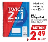 2in1 Collegeblock für 2,49 € bei Mäc-Geiz im Angebot 2in1 Collegeblock im aktuellen Mäc-Geiz Prospekt