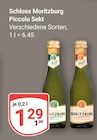 Piccolo Sekt im Angebot bei GLOBUS in Wolfenbüttel Piccolo Sekt Angebote von Schloss Moritzburg bei GLOBUS Wolfenbüttel für 1,29 €
