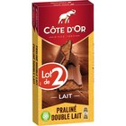 Tablettes De Chocolat Praliné Double Lait Côte D'or en promo chez Auchan Hypermarché Tablettes De Chocolat Praliné Double Lait Côte D'or dans le catalogue Auchan Hypermarché