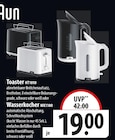 Braun Toaster HT1010 oder Wasserkocher wk1100 Angebote bei famila Nordost Norderstedt für 19,00 €