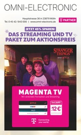 Fernseher im Omni-Electronic Prospekt in Mölln Aktueller Omni-Electronic Prospekt mit Fernseher, "DAS STREAMING UND TV PAKET ZUM AKTIONSPREIS", Seite 1
