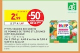 Promo P'tits veggies bio gratin de pommes de terre et légumes à 1,49 € dans le catalogue Intermarché à Aubagne