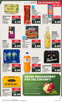 Wurst im Kaufland Prospekt "Aktuelle Angebote" mit 62 Seiten (Paderborn)