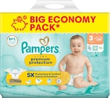 Windeln Premium Protection Gr. 3 (6-10 kg) Big Pack Angebote von Pampers bei dm-drogerie markt Troisdorf für 19,95 €