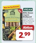 vegane Bratwurst von Billie Green für 2,99 € bei combi im Angebot vegane Bratwurst von Billie Green im aktuellen combi Prospekt