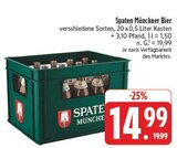 Münchner Bier im Angebot bei EDEKA in Freital Münchner Bier Angebote von Spaten bei EDEKA Freital für 14,99 €