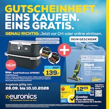 EURONICS Prospekt für Beckum mit 24 Seiten EURONICS Prospekt für Beckum: "GUTSCHEINHEFT. EINS KAUFEN. EINS GRATIS.", 24 Seiten, 28.09.2026 - 10.10.2026